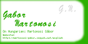 gabor martonosi business card
