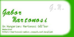 gabor martonosi business card